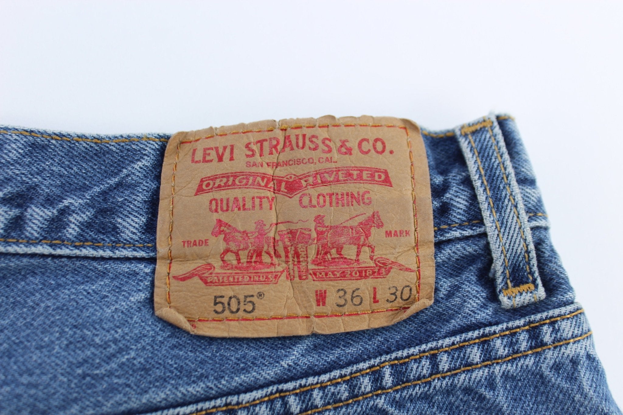 Levi's 505 Regular Fit Denim Jeans - ThriftedThreads.com