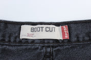 Levi's 517 Boot Cut Black Denim Jeans - ThriftedThreads.com