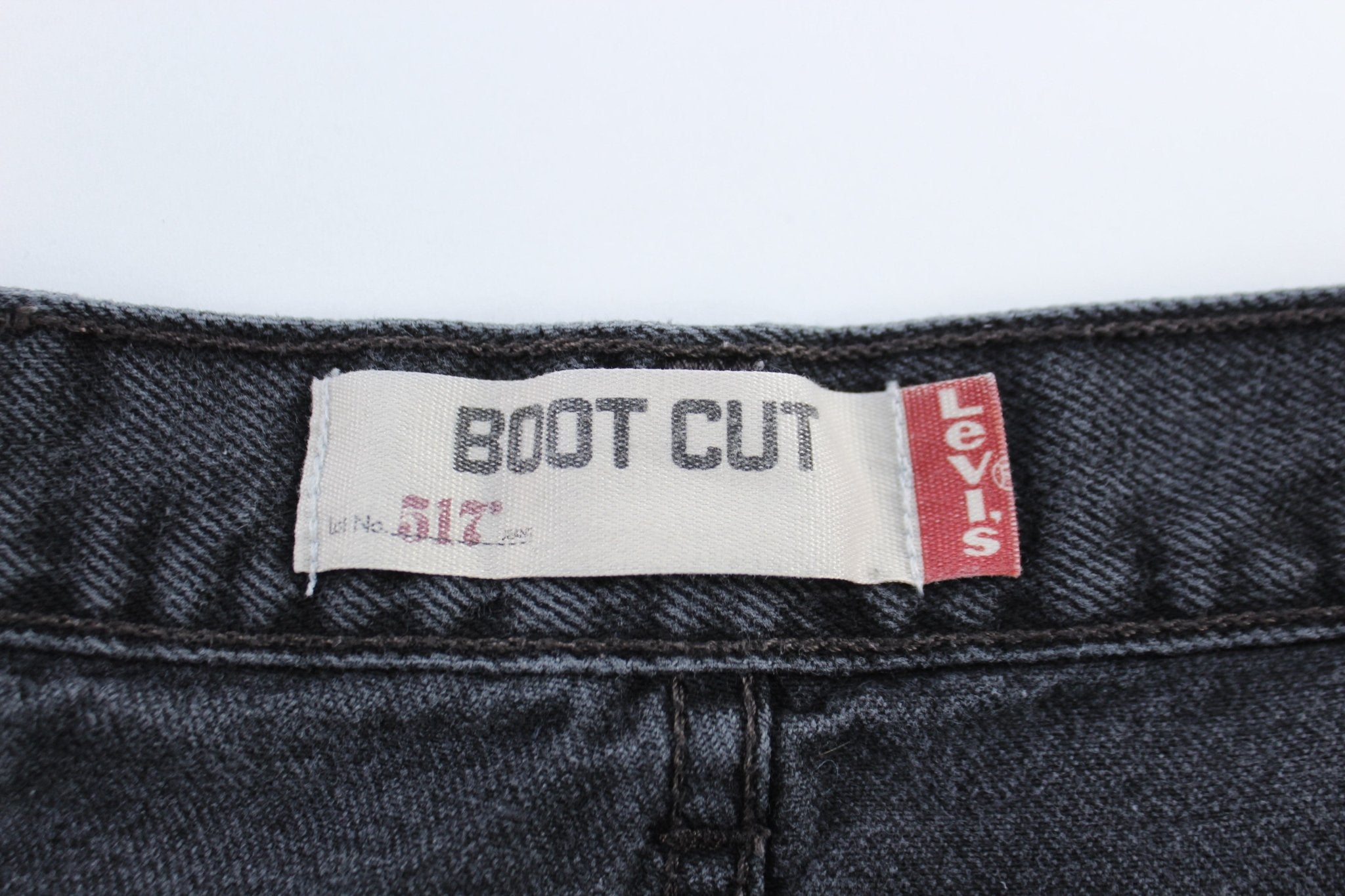 Levi's 517 Boot Cut Black Denim Jeans - ThriftedThreads.com