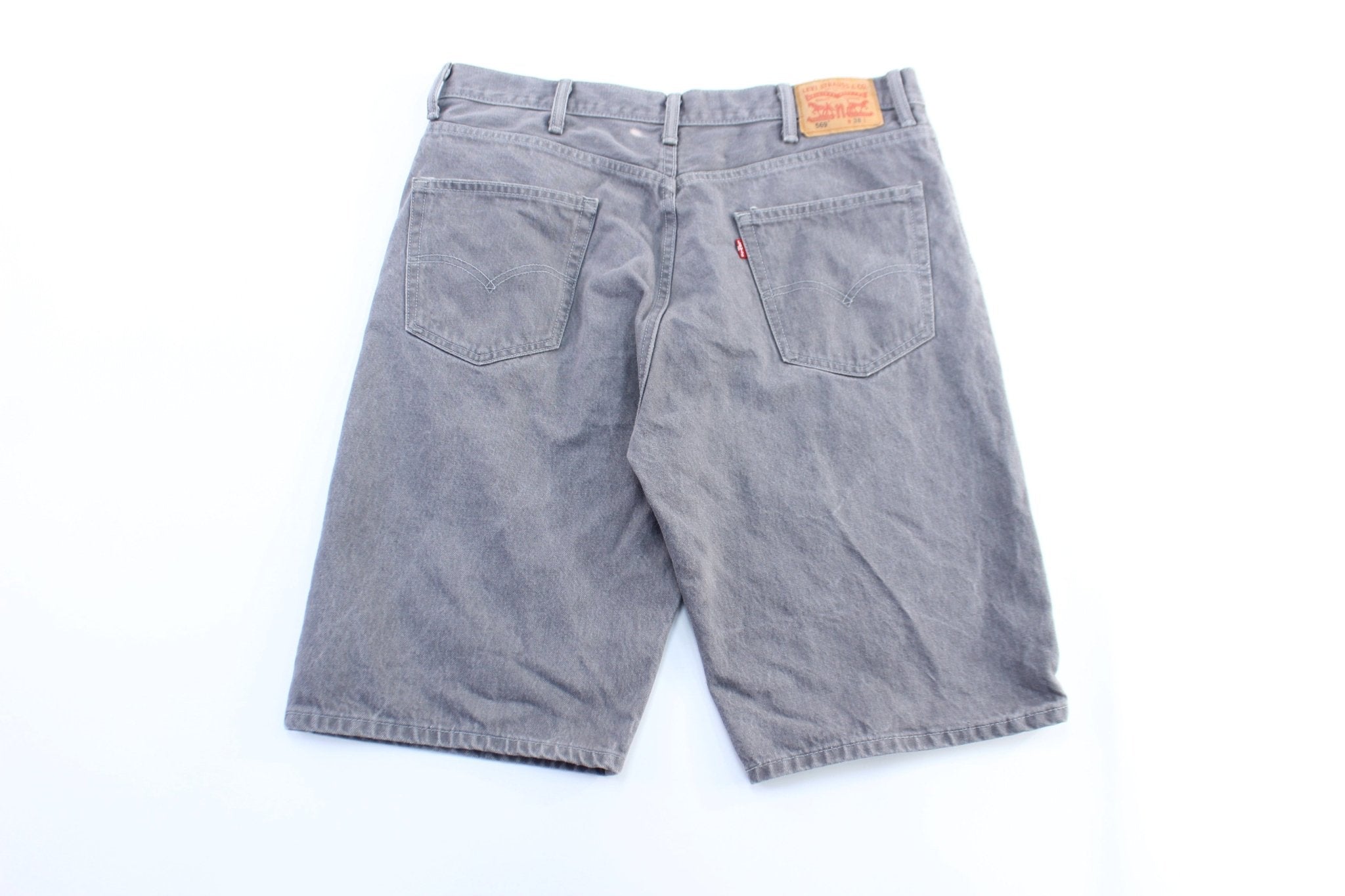 Levi's 569 Grey Denim Shorts - ThriftedThreads.com