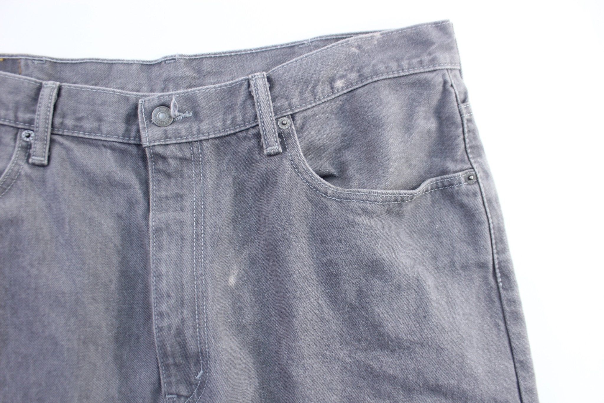 Levi's 569 Grey Denim Shorts - ThriftedThreads.com