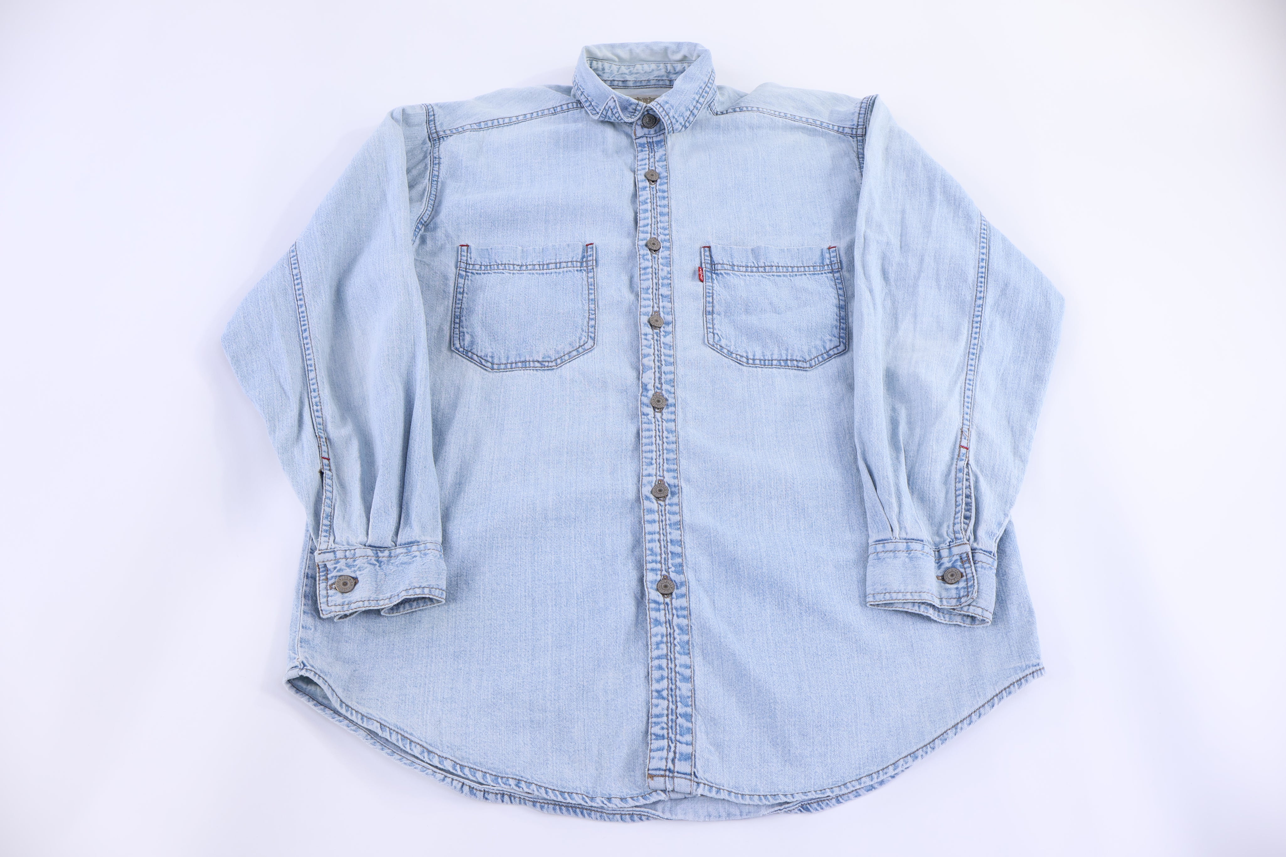 Levi's Blue LS Button Down - Button Up - Thrifted Threads