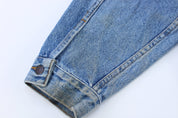 Levi's Embroidered "501 Live The Legend" Denim Jacket - ThriftedThreads.com