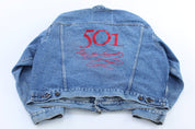 Levi's Embroidered "501 Live The Legend" Denim Jacket - ThriftedThreads.com