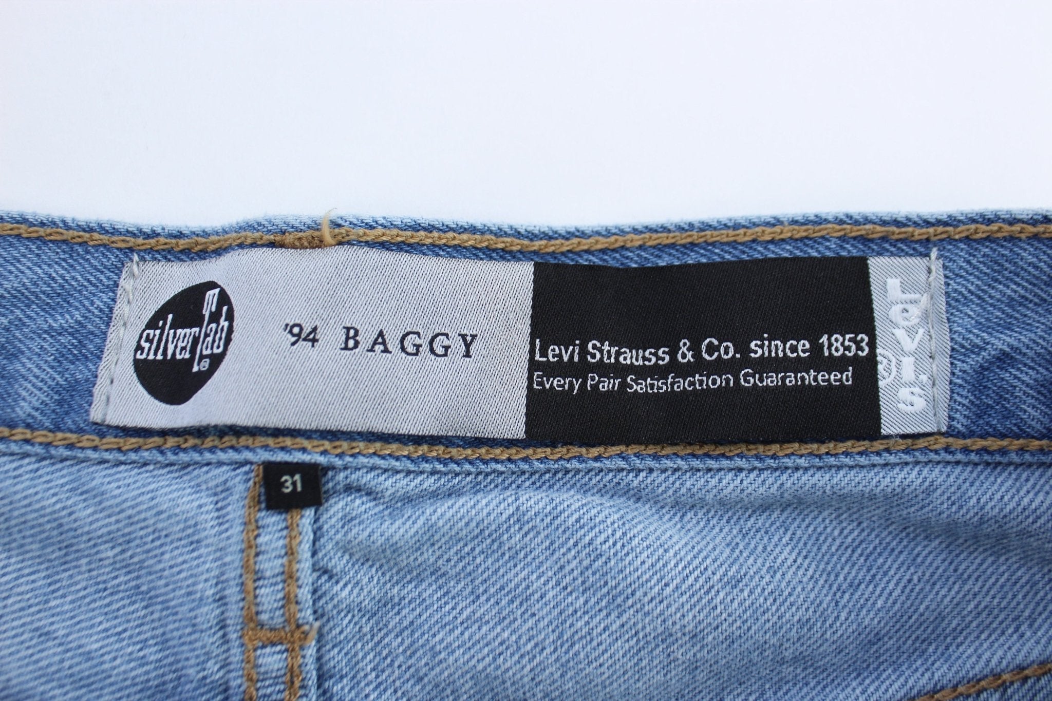 Levi's Silver Tab Light Wash Distressed Jeans - ThriftedThreads.com