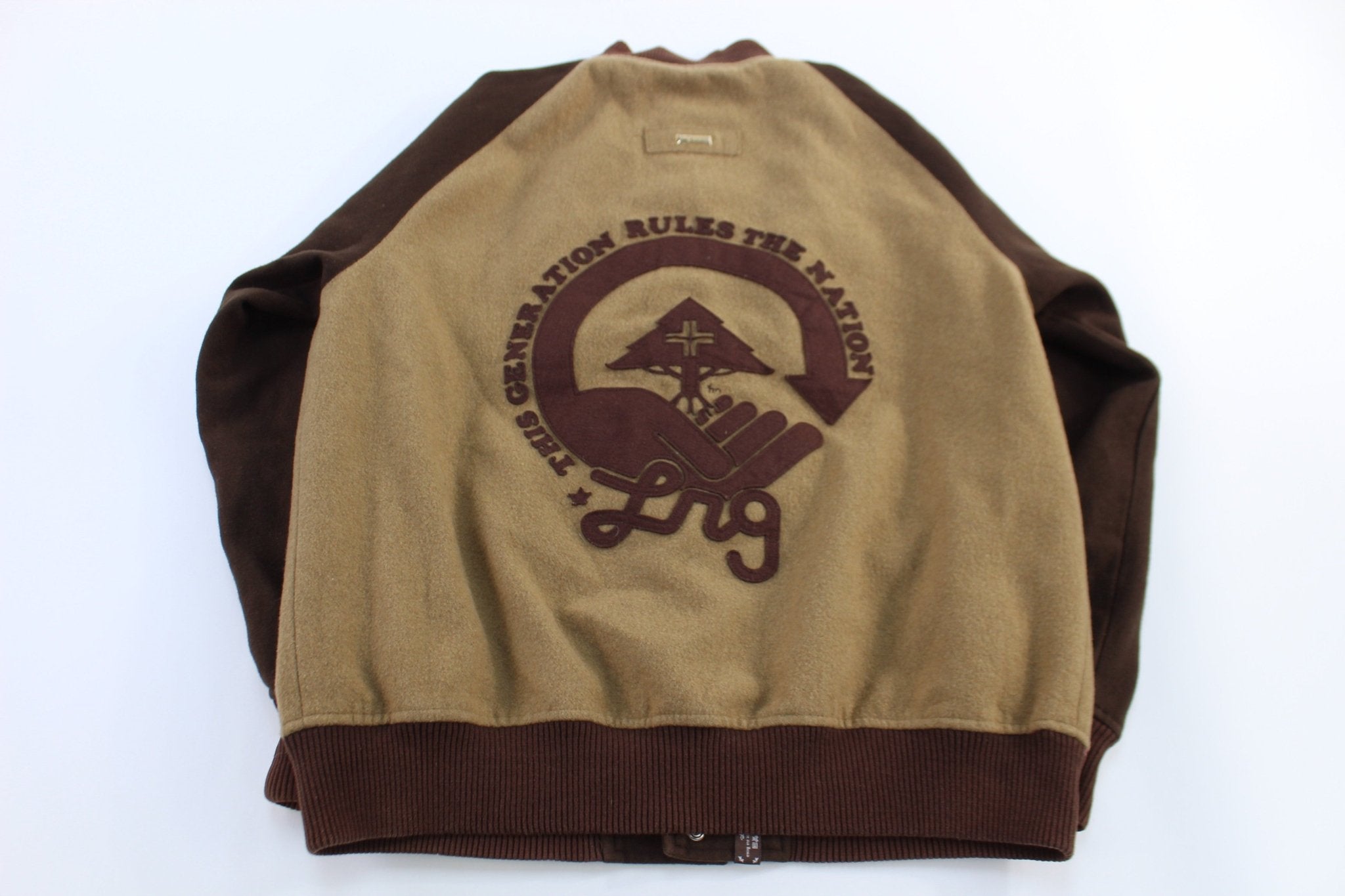 Lifted Research Group Varsity Jacket - ThriftedThreads.com