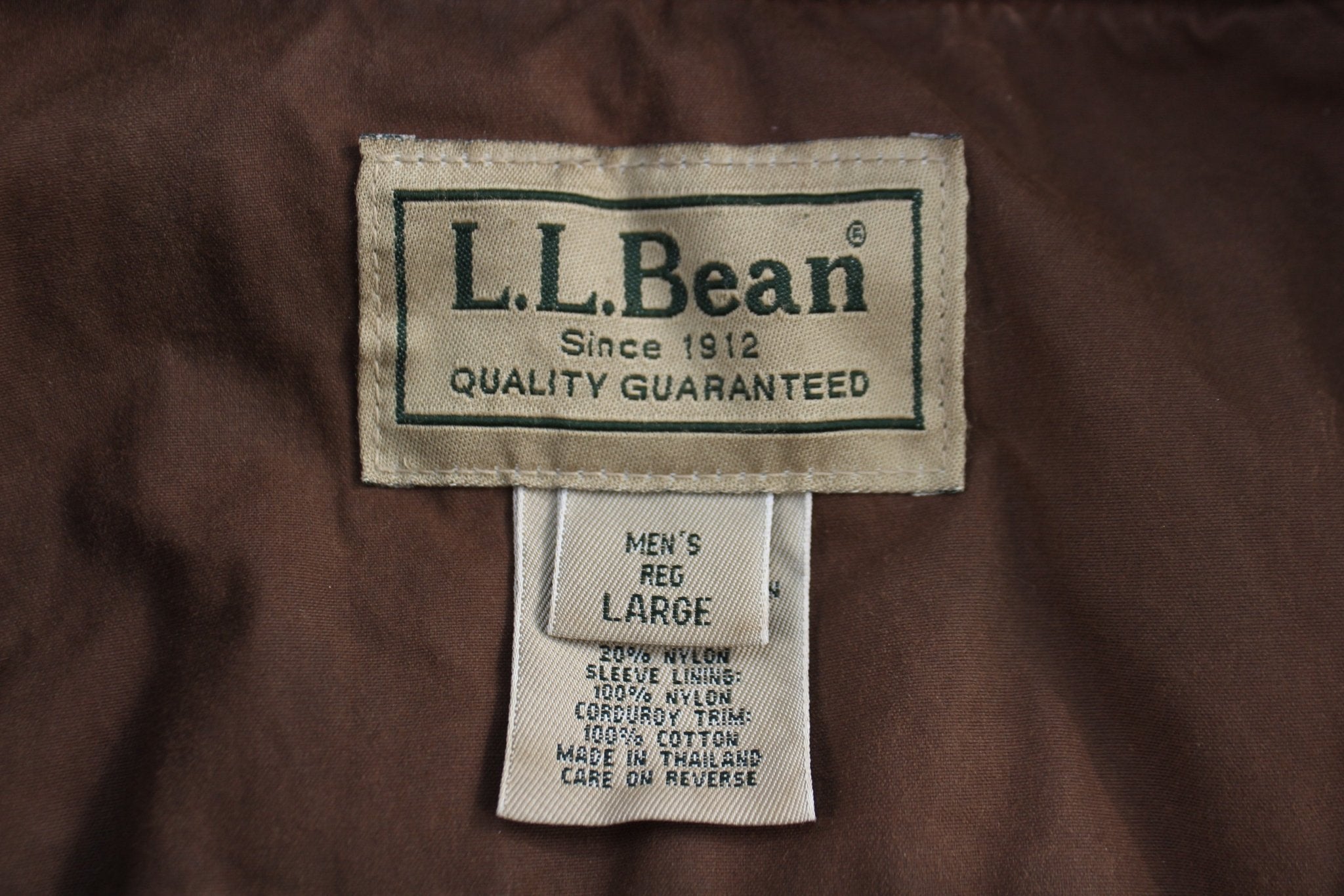 L.L. Bean Full Zip Brown Waxed Jacket - Jacket - Thrifted Threads