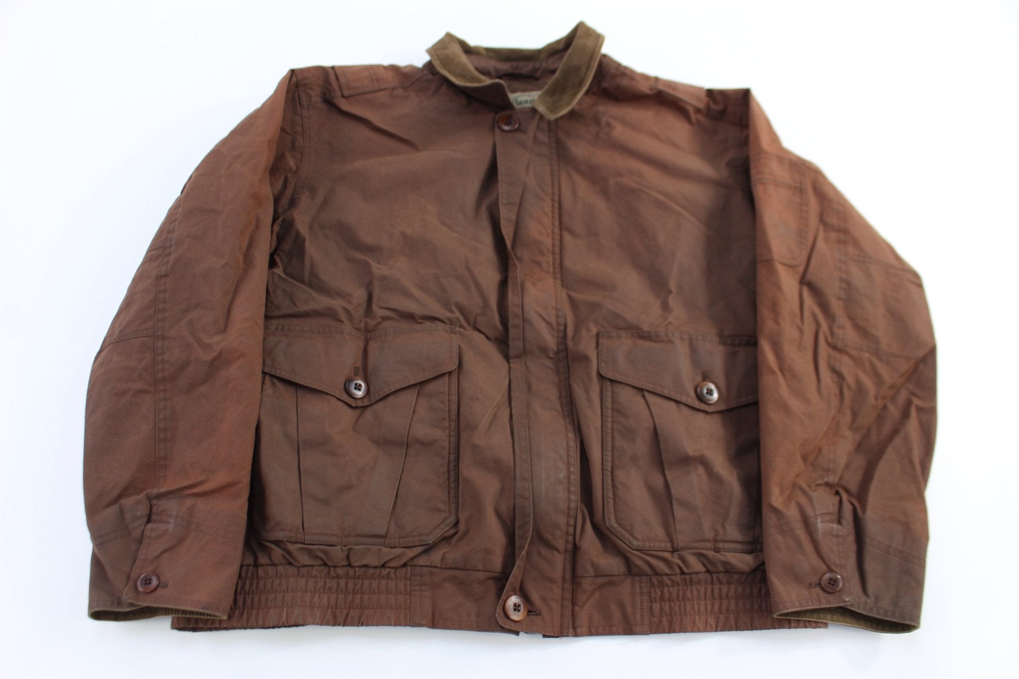 L.L. Bean Full Zip Brown Waxed Jacket - Jacket - Thrifted Threads