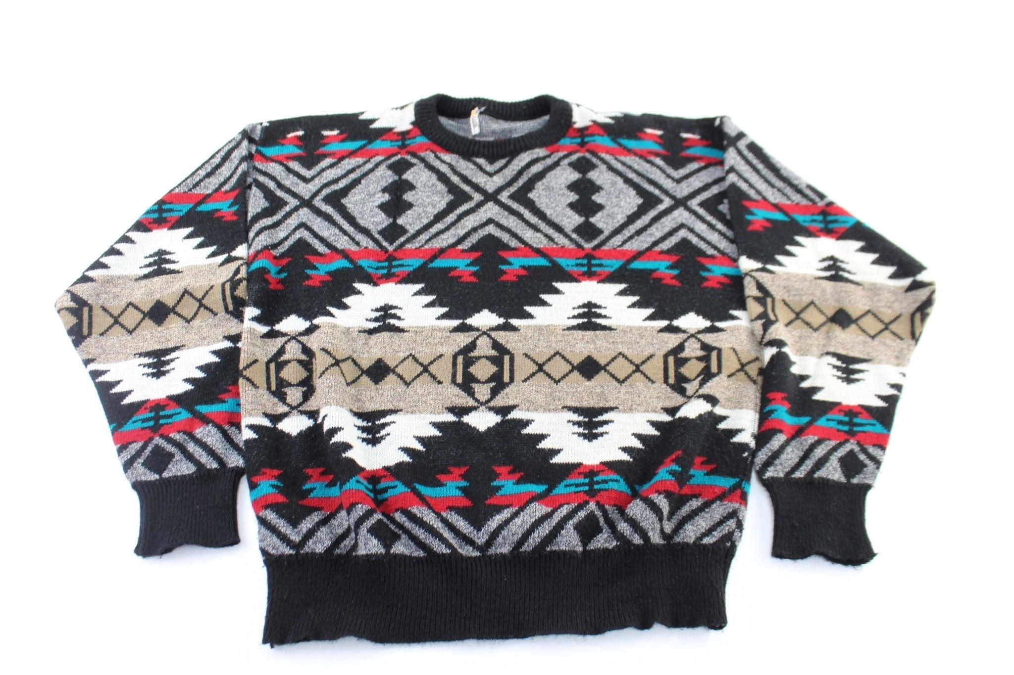 London Fog Acrylic Patterned Sweater - Sweater - Thrifted Threads