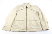 London Fog Beige Zip Up Jacket - ThriftedThreads.com