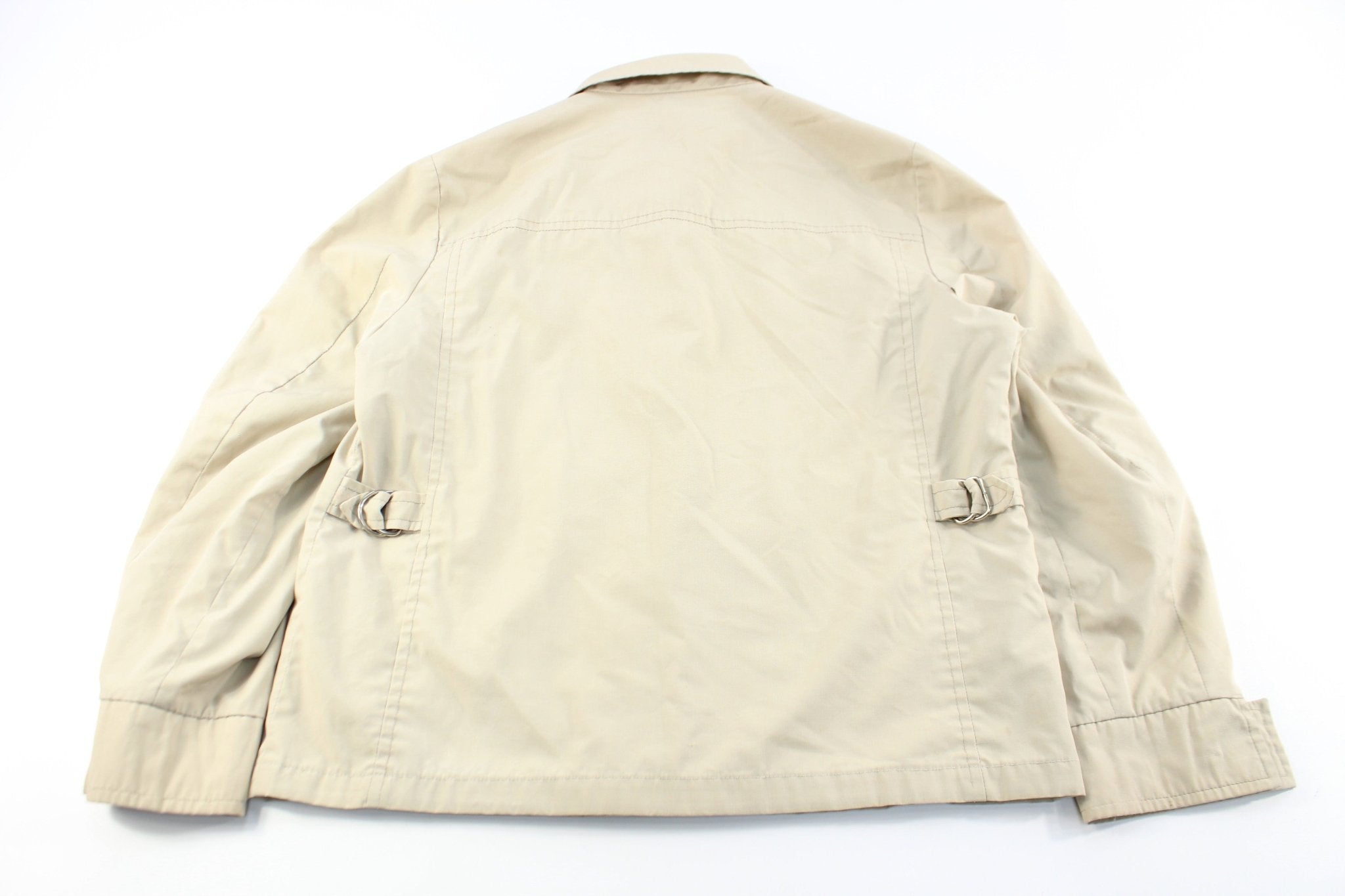 London Fog Beige Zip Up Jacket - ThriftedThreads.com