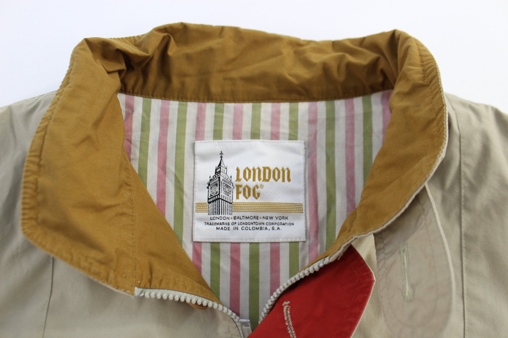 London Fog Tan Full Zip Jacket - Jacket - Thrifted Threads