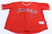 Los Angeles Angels Angel Reyna Embroidered Majestic Baseball Jersey - ThriftedThreads.com