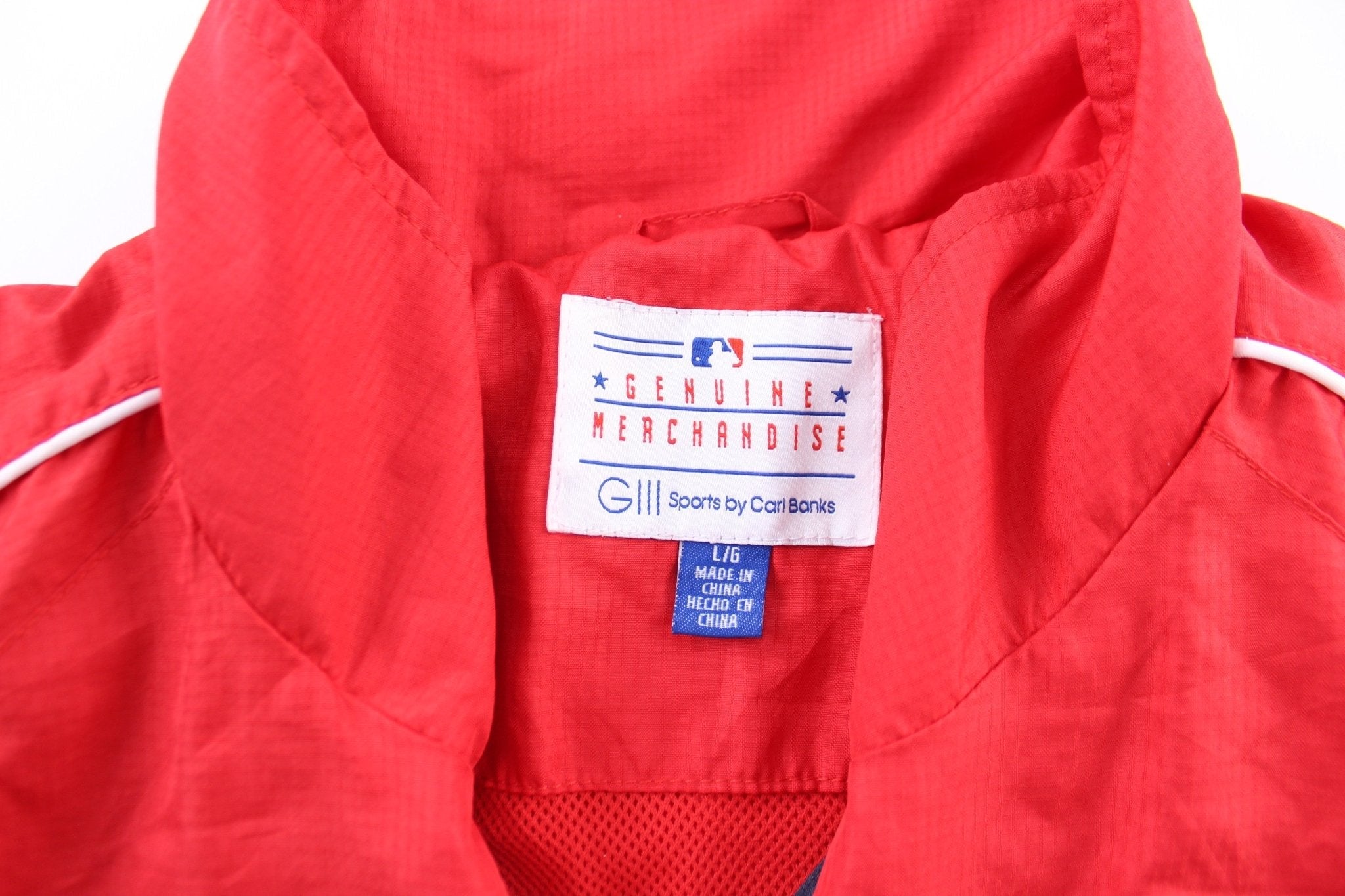 Los Angeles Angels Navy Blue & Red Zip Up Jacket - Jackets - Thrifted Threads