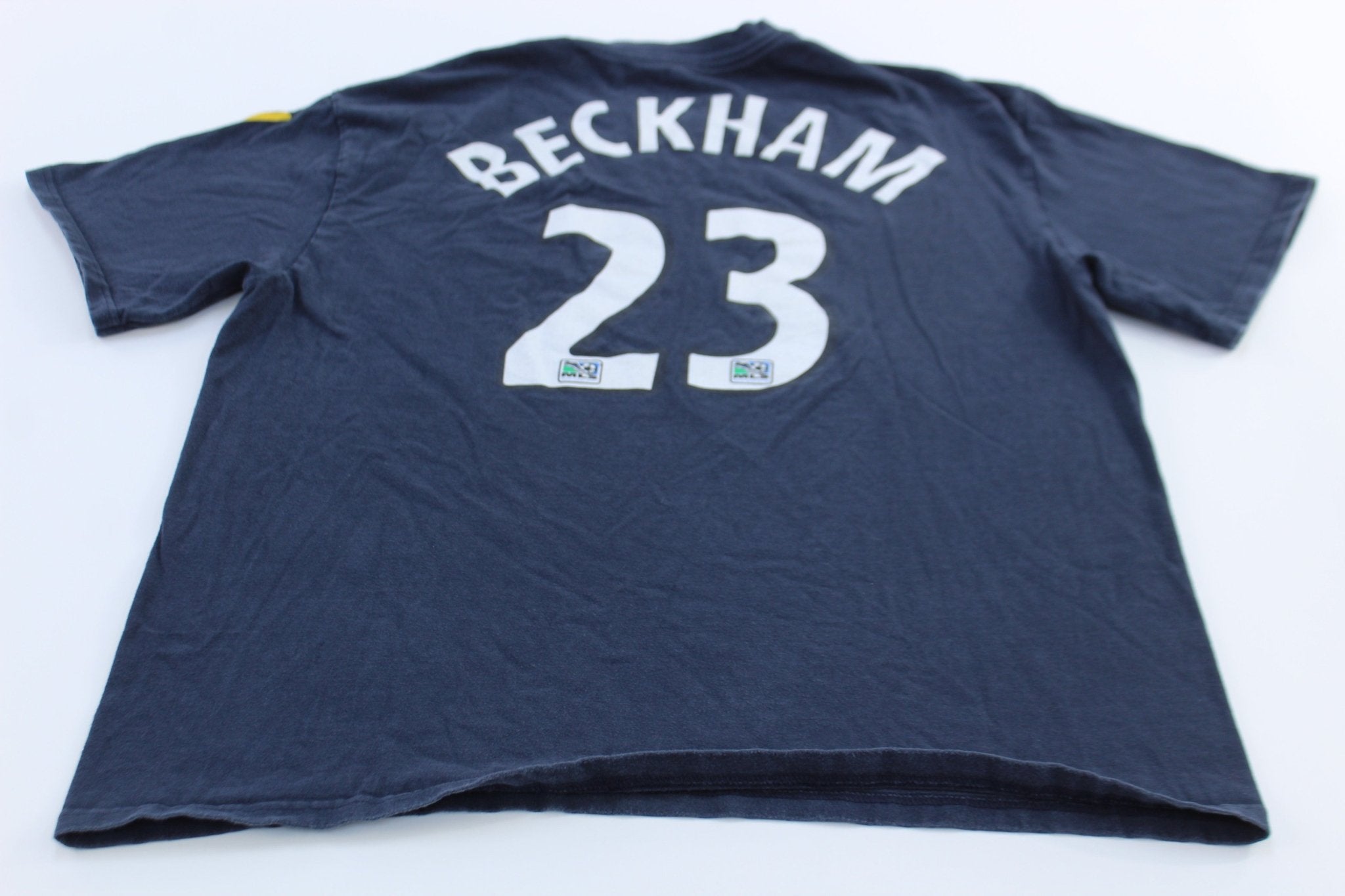 Los Angeles Galaxy David Beckham Adidas Jersey T-Shirt - ThriftedThreads.com