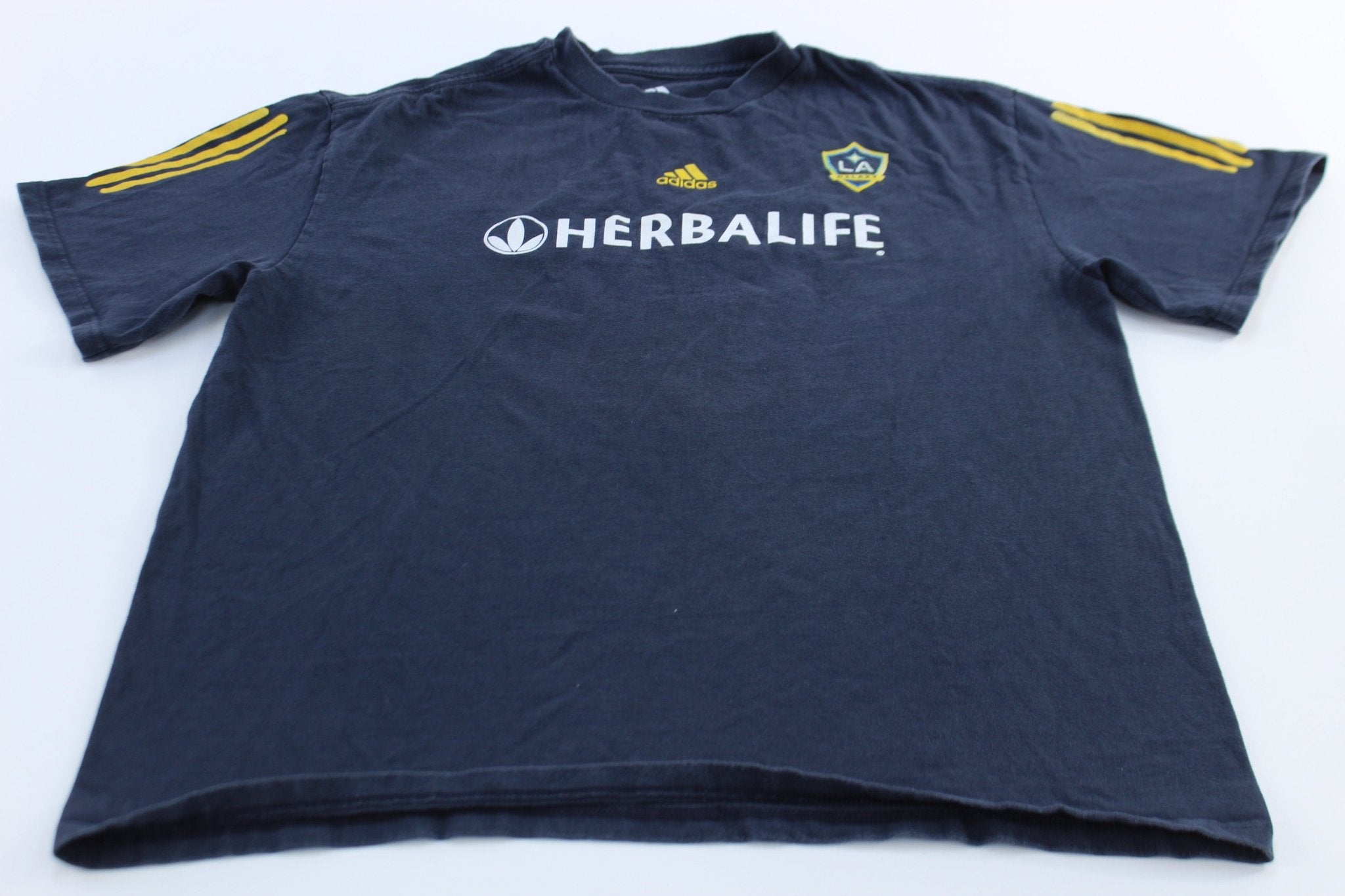 Los Angeles Galaxy David Beckham Adidas Jersey T-Shirt - ThriftedThreads.com