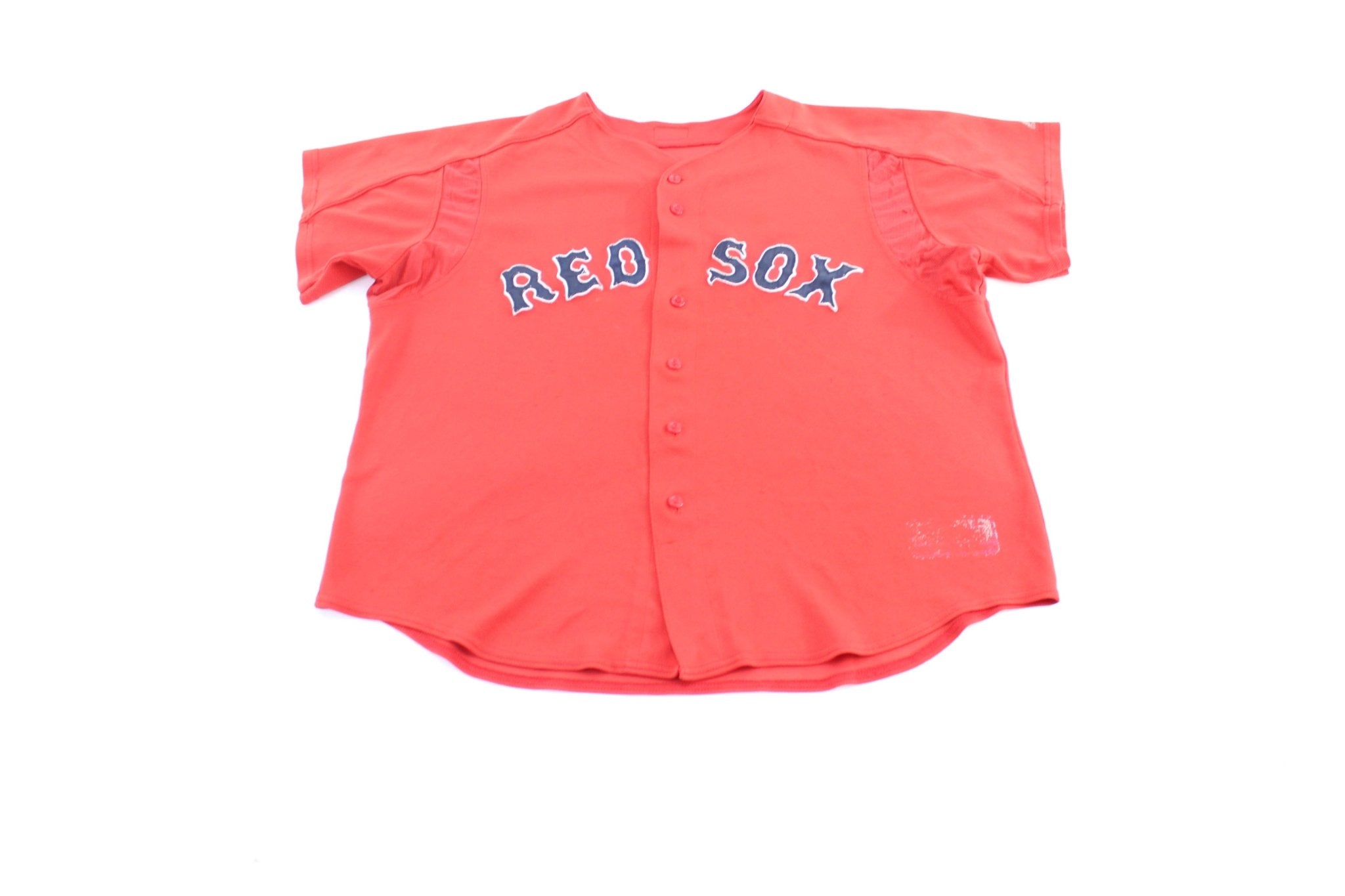 Majestic Boston Red Sox Embroidered Baseball Jersey - ThriftedThreads.com