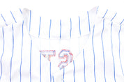 Majestic Chicago Cubs Starlin Castro Striped Baseball Jersey - ThriftedThreads.com