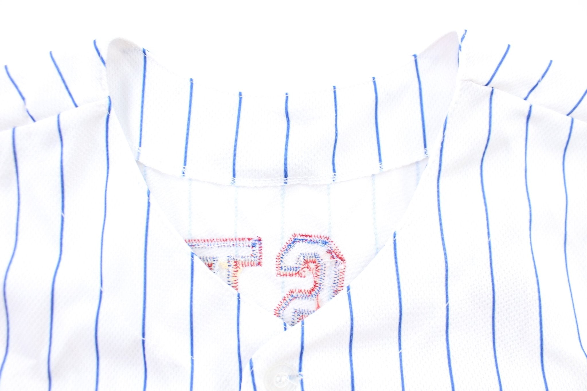 Majestic Chicago Cubs Starlin Castro Striped Baseball Jersey - ThriftedThreads.com
