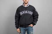 Majestic Colorado Rockies Baseball Full Zip Jacket - ThriftedThreads.com