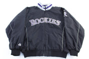 Majestic Colorado Rockies Baseball Full Zip Jacket - ThriftedThreads.com