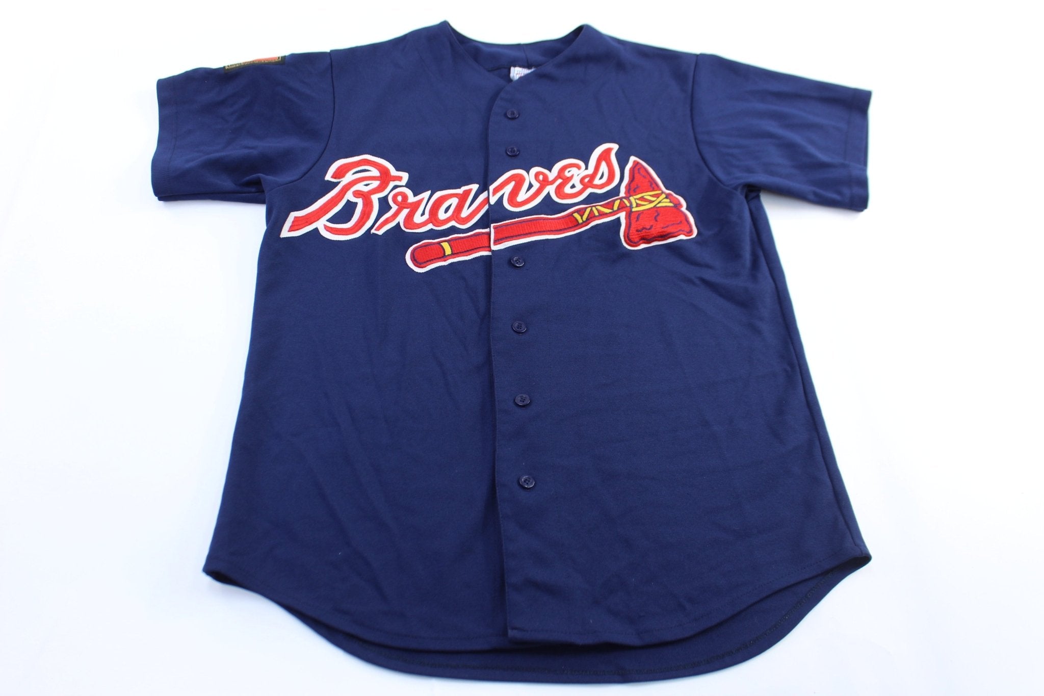 Majestic Embroidered Atlanta Braves 125th Anniversary Baseball Jersey - ThriftedThreads.com