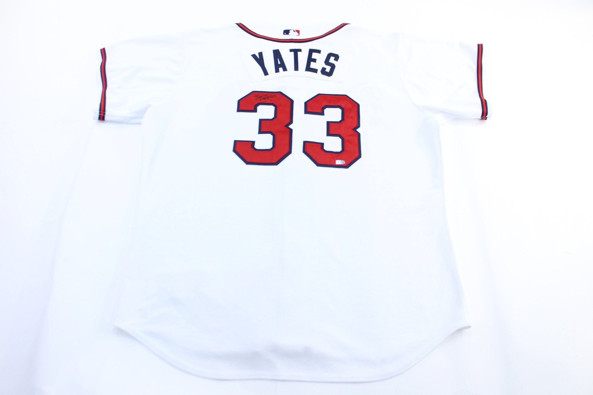 Majestic Embroidered Atlanta Braves Kirby Yates Baseball Jersey - ThriftedThreads.com