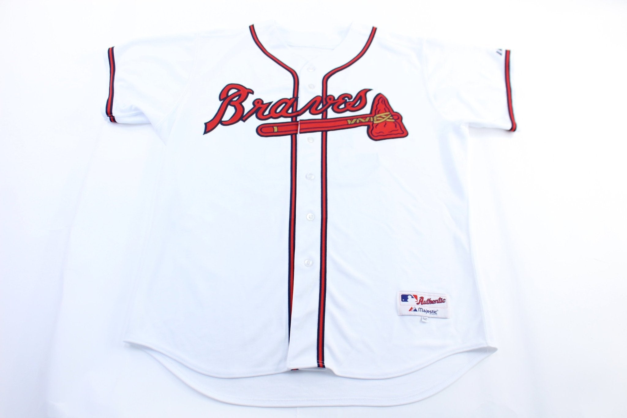 Majestic Embroidered Atlanta Braves Kirby Yates Baseball Jersey - ThriftedThreads.com