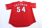 Majestic Embroidered Cincinnati Reds Aroldis Chapman Baseball Jersey - ThriftedThreads.com