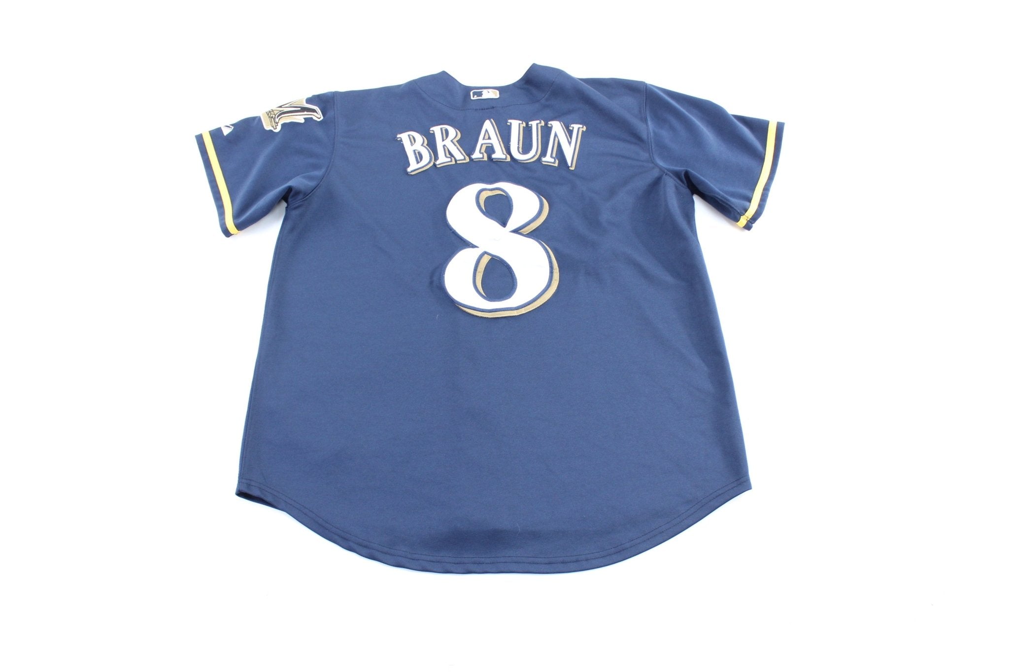 Majestic Embroidered Milwaukee Brewers Ryan Braun Baseball Jersey - ThriftedThreads.com