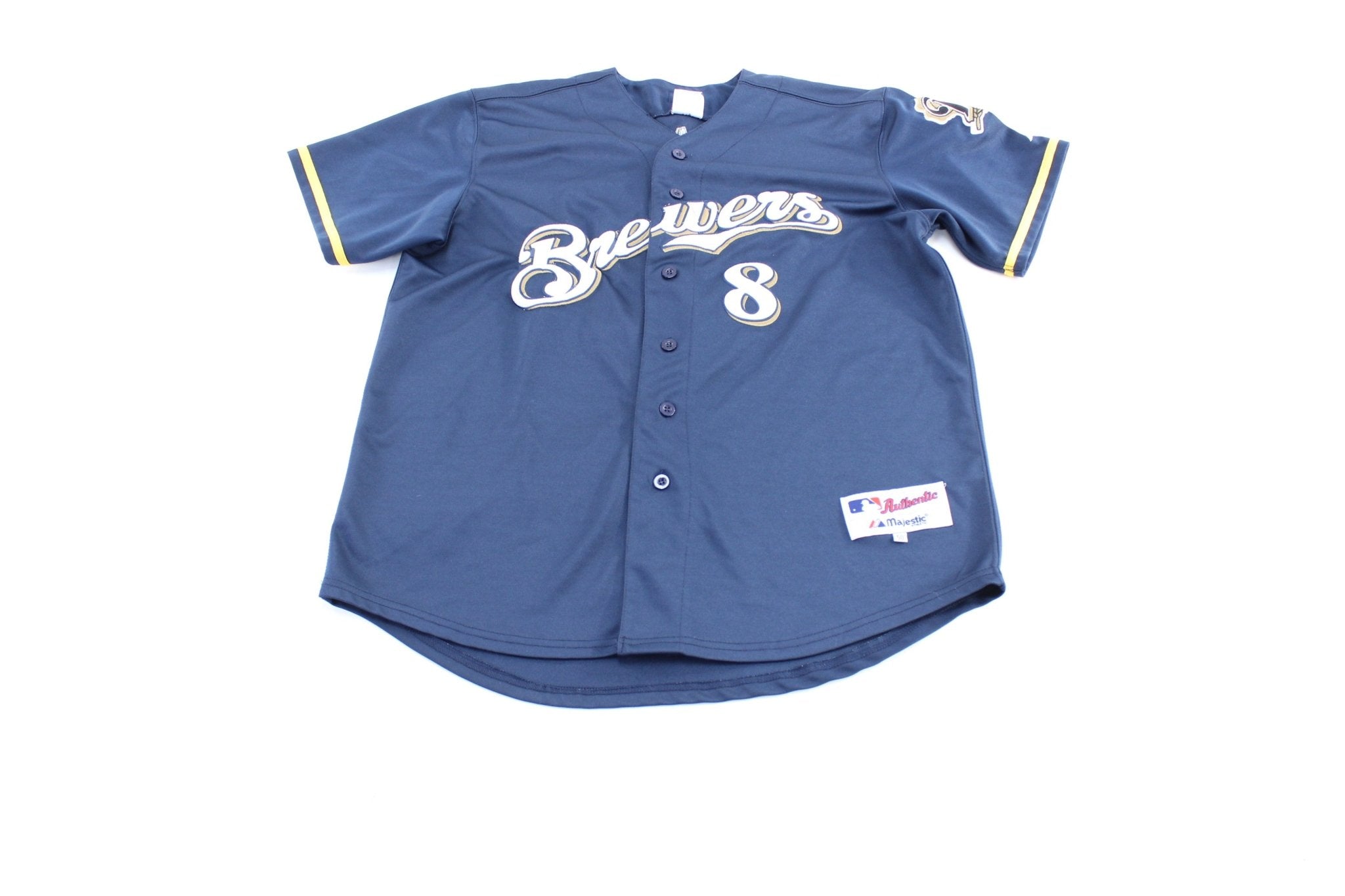 Majestic Embroidered Milwaukee Brewers Ryan Braun Baseball Jersey - ThriftedThreads.com
