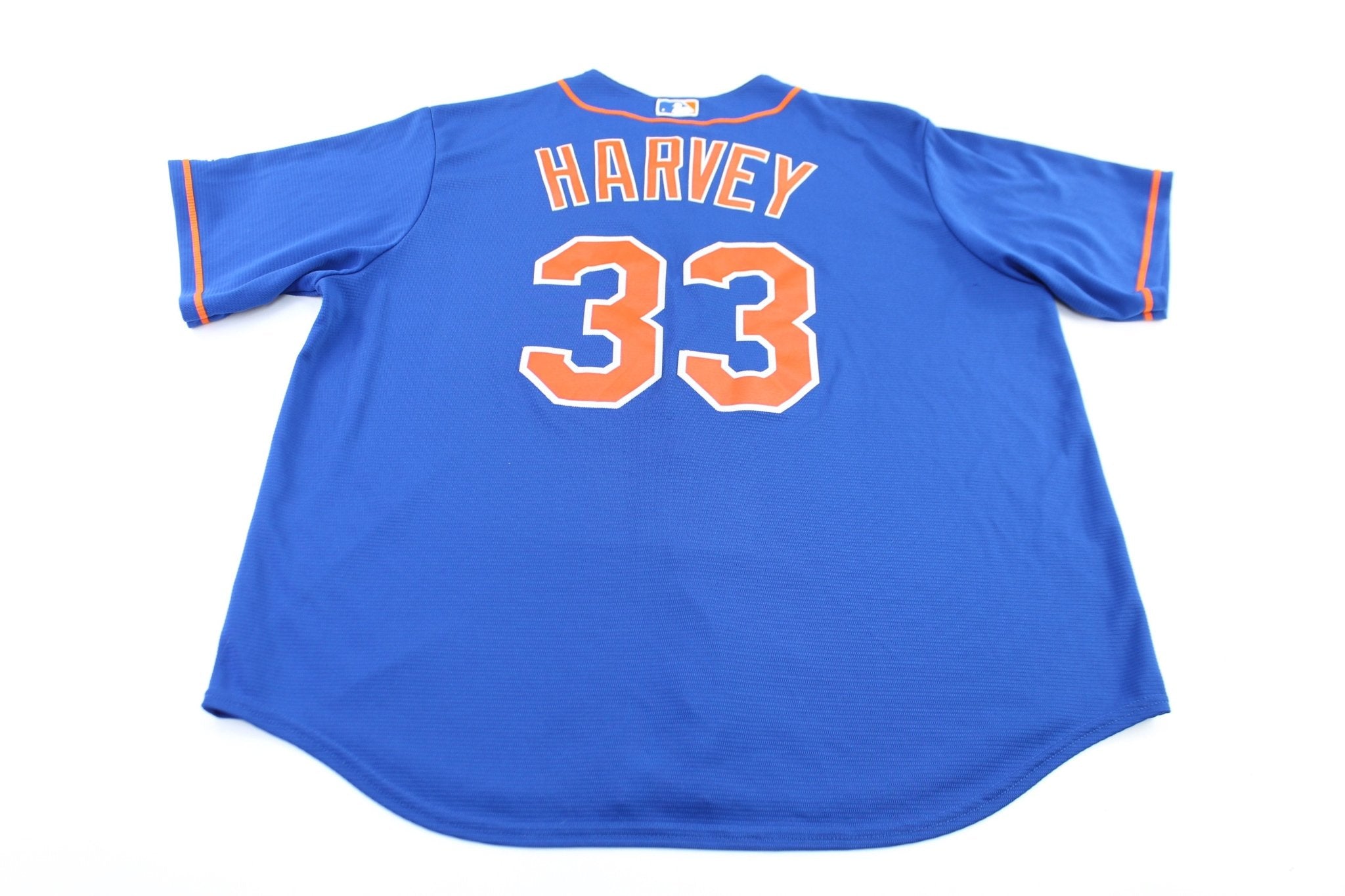 Majestic Logo New York Mets Matt Harvey Baseball Jersey ThriftedThreads