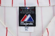 Majestic Philadelphia Phillies Pinstriped Baseball Jersey - Jerseys/Tanks - Thrifted Threads