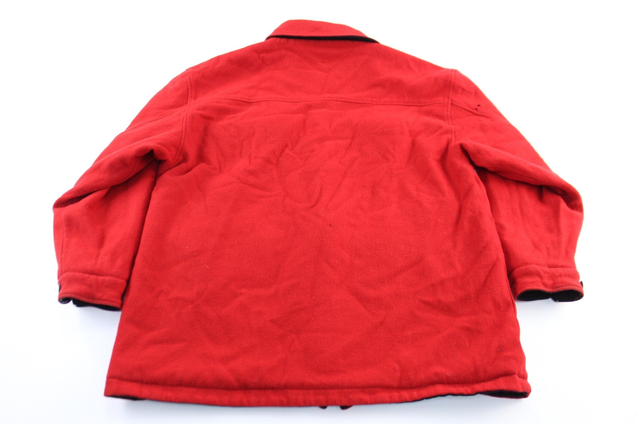 Marlboro Black & Red Reversible Zip Up Jacket - ThriftedThreads.com