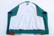 Miami Dolphins Equipment Embroidered Reebok Track Jacket - Jackets - Thrifted Threads