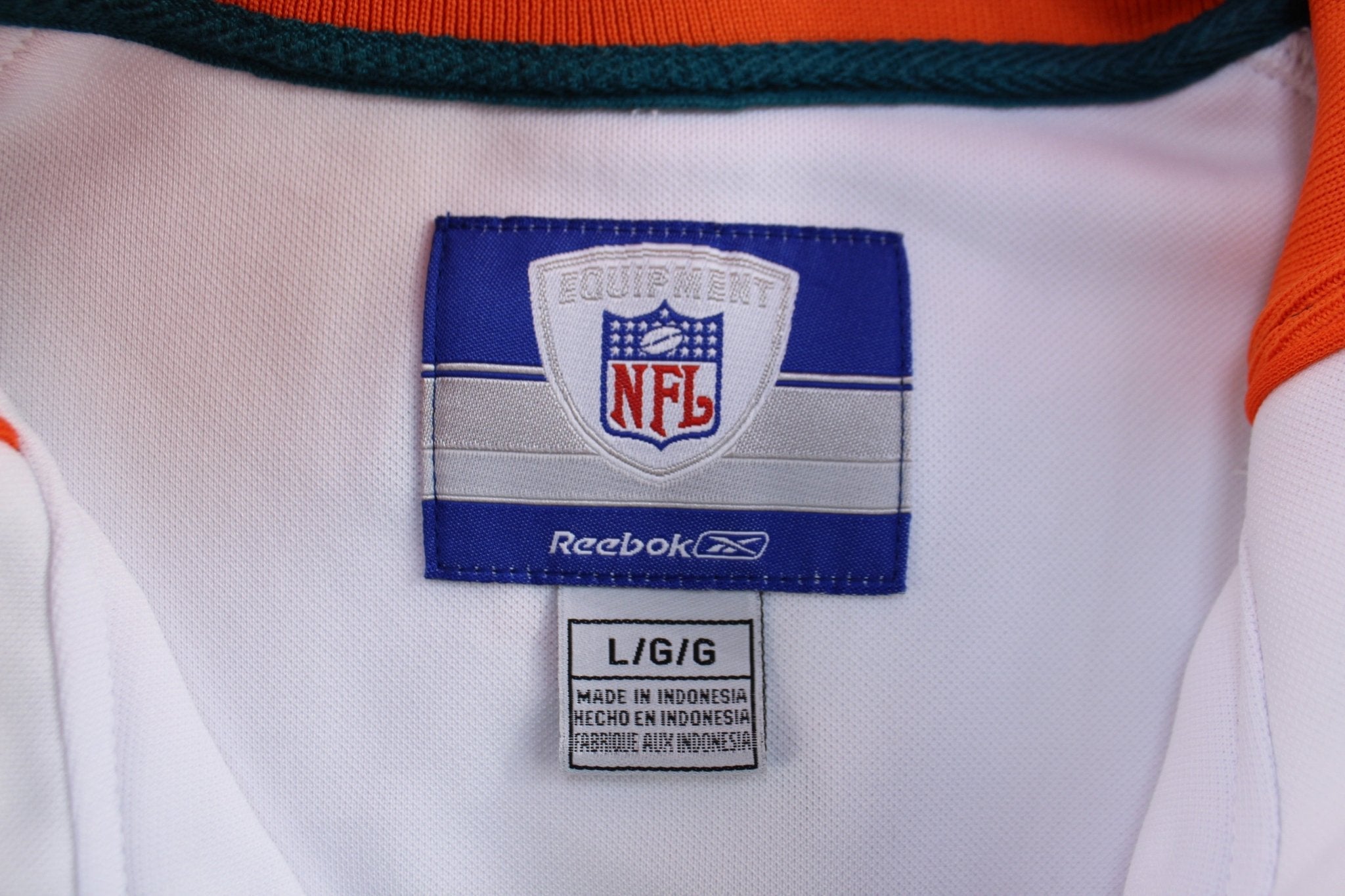Miami Dolphins Equipment Embroidered Reebok Track Jacket - Jackets - Thrifted Threads