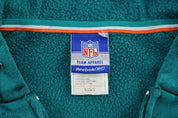 Miami Dolphins Football Embroidered Reebok Full Zip Hoodie - ThriftedThreads.com