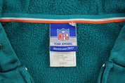 Miami Dolphins Football Embroidered Reebok Full Zip Hoodie - ThriftedThreads.com
