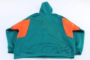 Miami Dolphins Football Embroidered Reebok Full Zip Hoodie - Jackets - Thrifted Threads