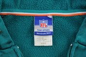Miami Dolphins Football Embroidered Reebok Full Zip Hoodie - Jackets - Thrifted Threads