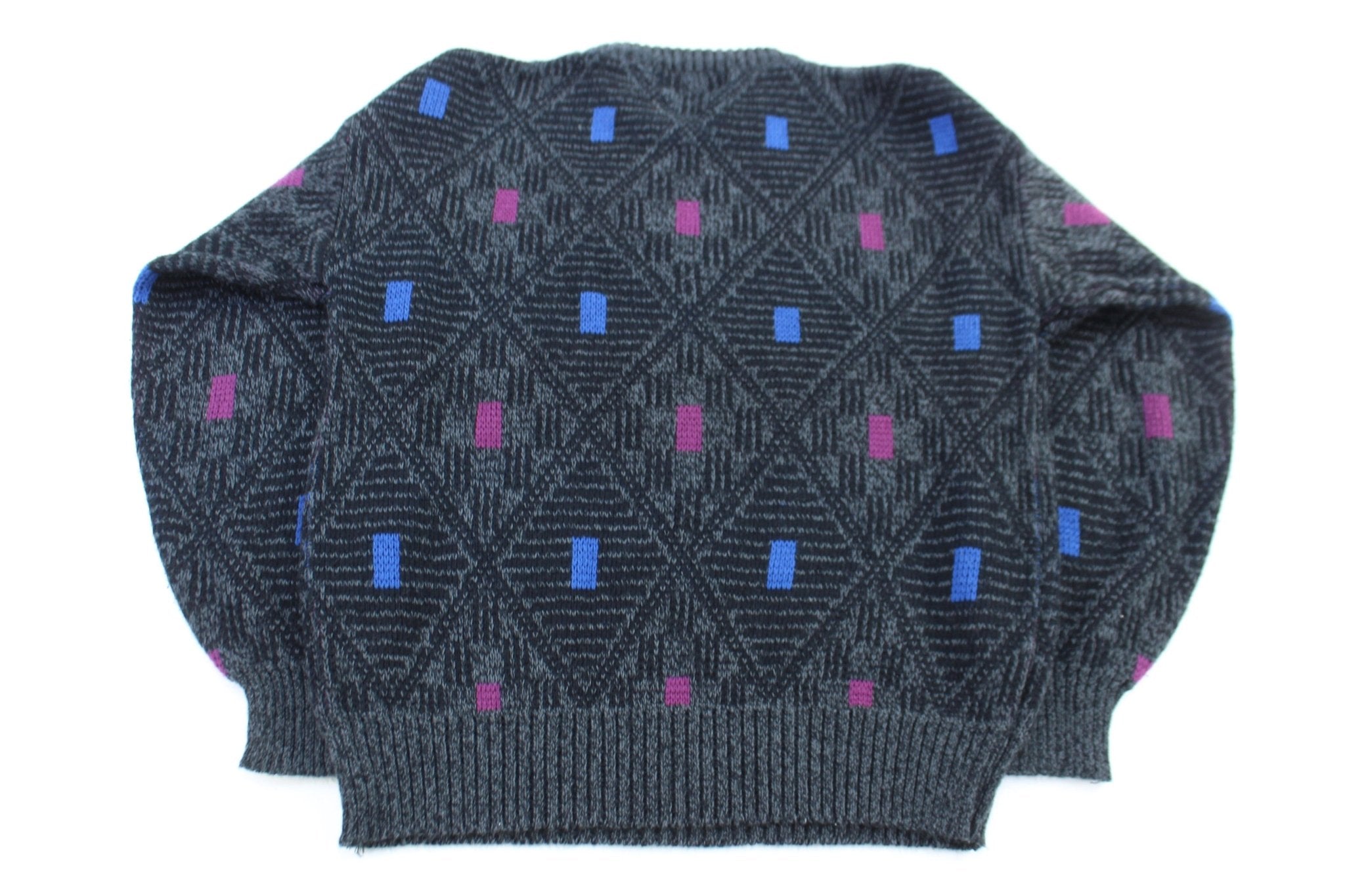 Michael Gerald Multipatterned Knit Sweater - ThriftedThreads.com