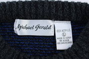 Michael Gerald Multipatterned Knit Sweater - ThriftedThreads.com