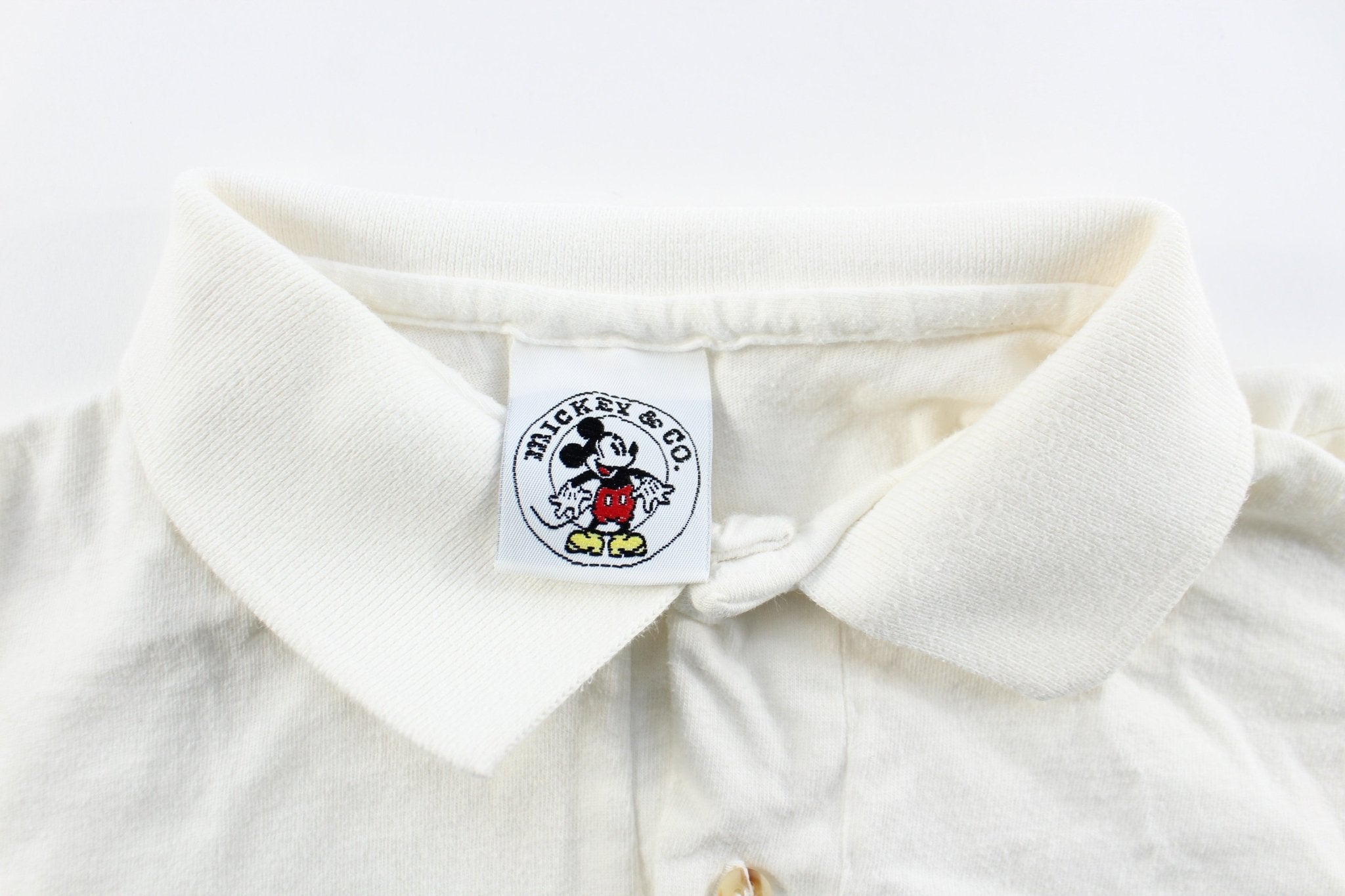 Mickey Golf Club Embroidered Button Up Polo - ThriftedThreads.com
