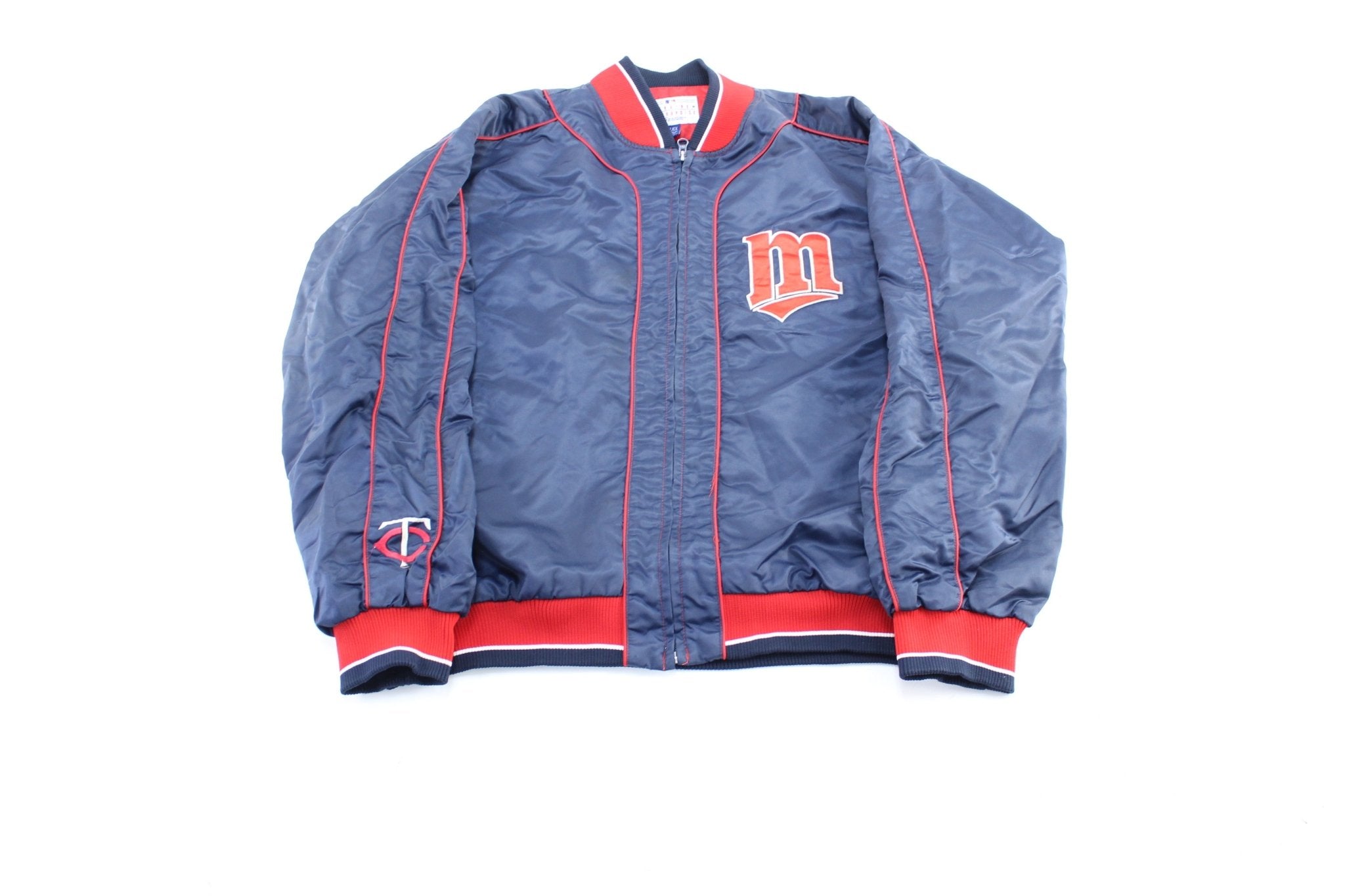 Minnesota Twins Embroidered Zip Up Jacket - ThriftedThreads.com