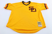 Mitchell & Ness San Diego Padres #19 Embroidered Baseball Jersey - ThriftedThreads.com