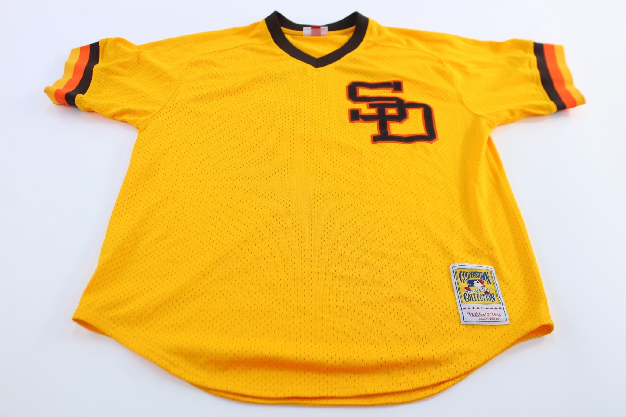 Mitchell & Ness San Diego Padres #19 Embroidered Baseball Jersey - ThriftedThreads.com