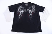 MMA Elite Skulls Graphic LS T-shirt - Shirts & Tops - Thrifted Threads