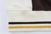 Mossimo Embroidered Logo Brown, Cream, & Yellow Track Jacket - Jackets - Thrifted Threads