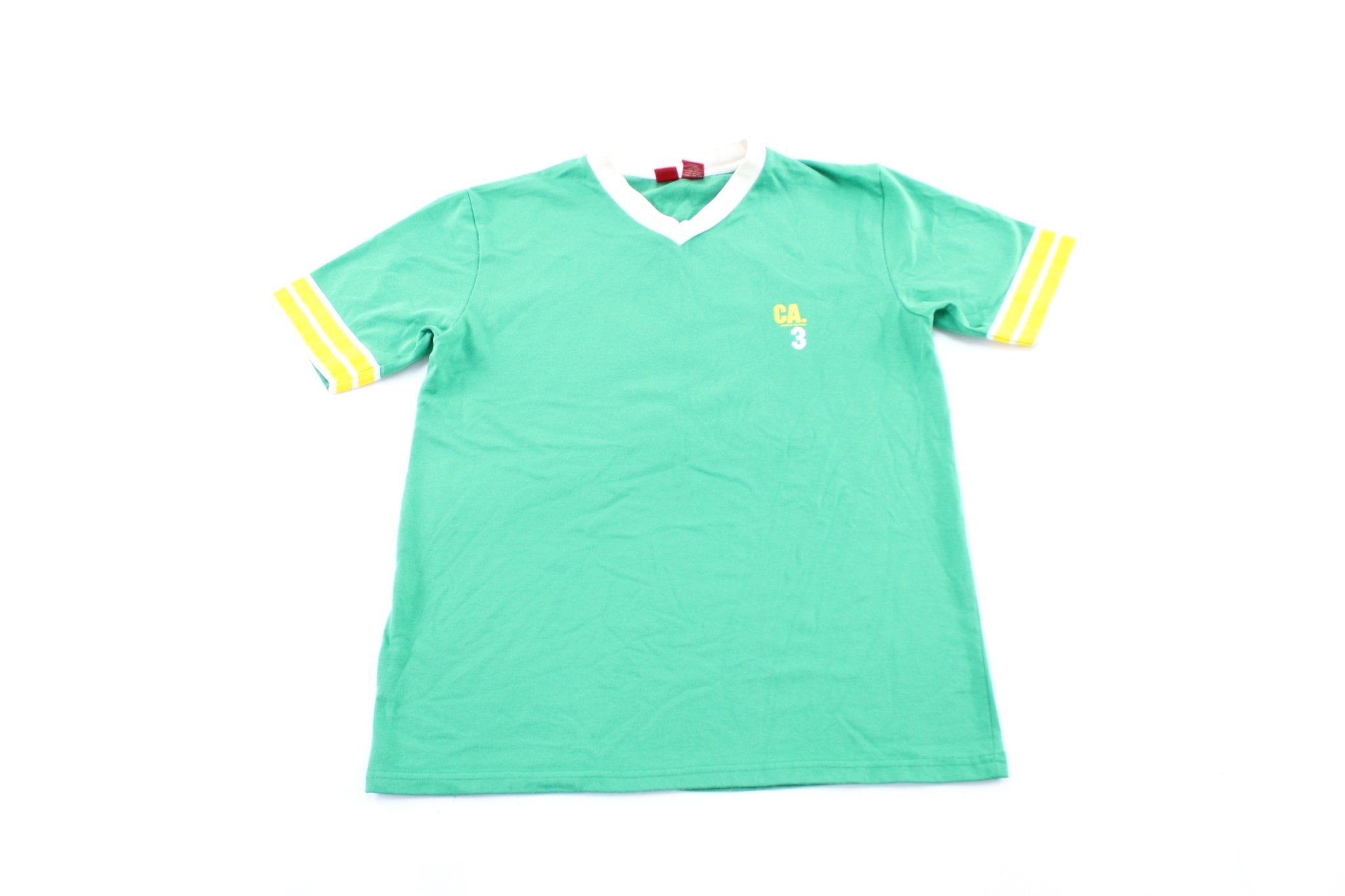 Mossimo Green & Yellow #3 Jersey T-Shirt - ThriftedThreads.com