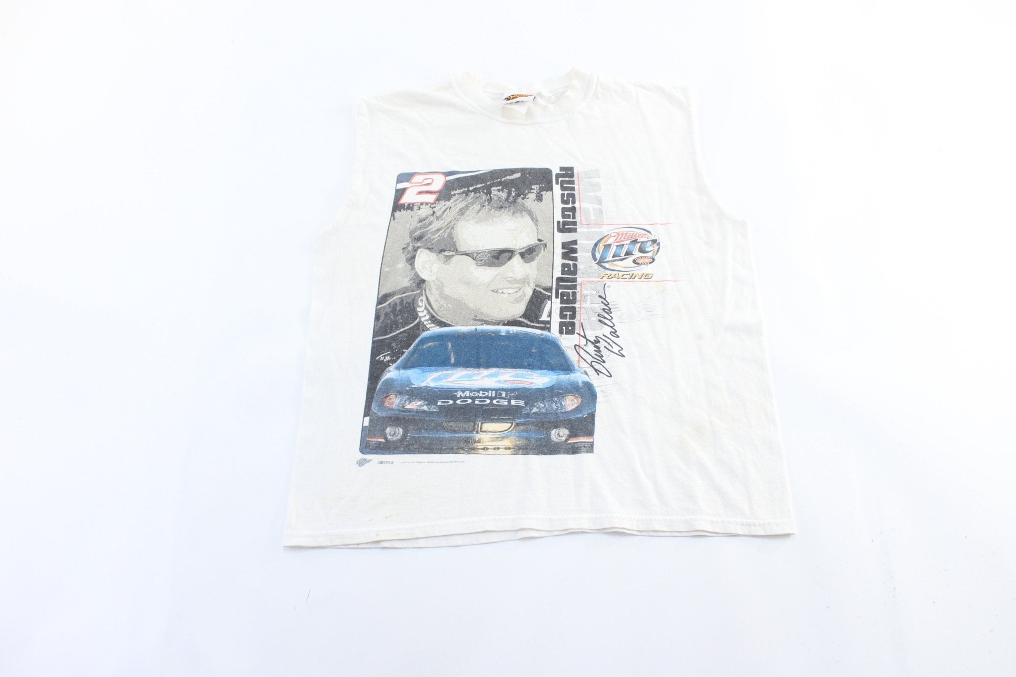 Nascar Rusty Wallace Miller Lite Racing Graphic Tank Top - Jerseys/Tanks - Thrifted Threads